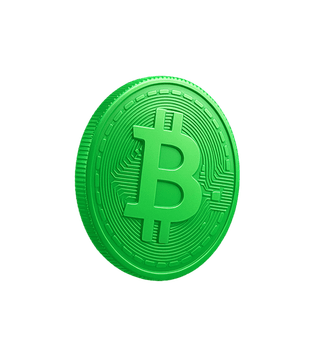 Floating card displaying crypto market analytics data visualization