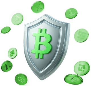 Two-factor authentication and cold storage represented by a security lock